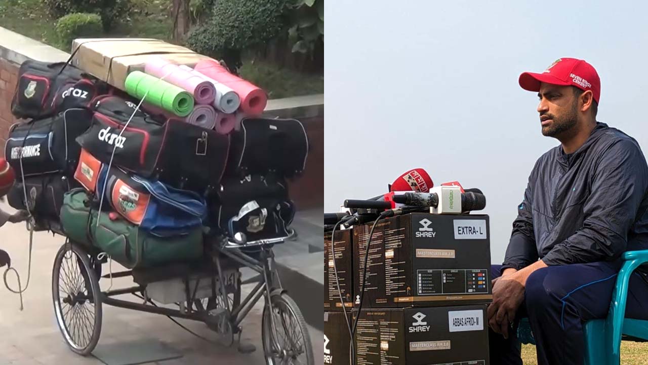 ভ্যানে কিটব্যাগ, পোডিয়ামের জায়গায় কার্টন : জোড়াতালির বিপিএল! ভ্যানে কিটব্যাগ, পোডিয়ামের জায়গায় কার্টন : জোড়াতালির বিপিএল!